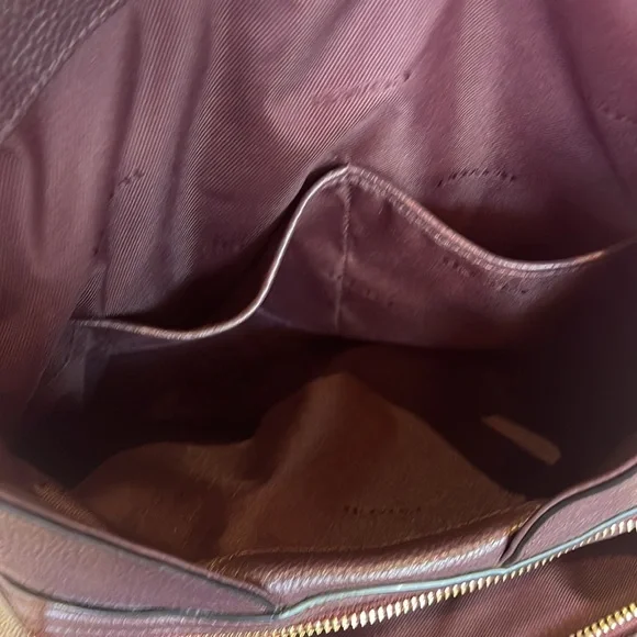 Coach Edie 31 Refined Pebble
Leather Shoulder Bag NWT in Oxblood w duster - Picture 5 of 9